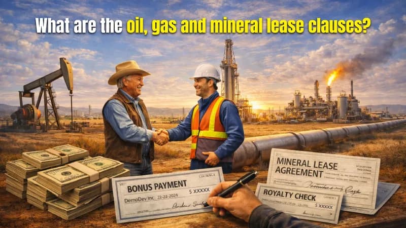 What are the Oil, Gas, and Mineral Lease Clauses?